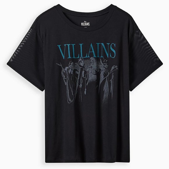 torrid Tops - Torrid Disney Villains Mesh Sleeve Tunic - Black Size 2